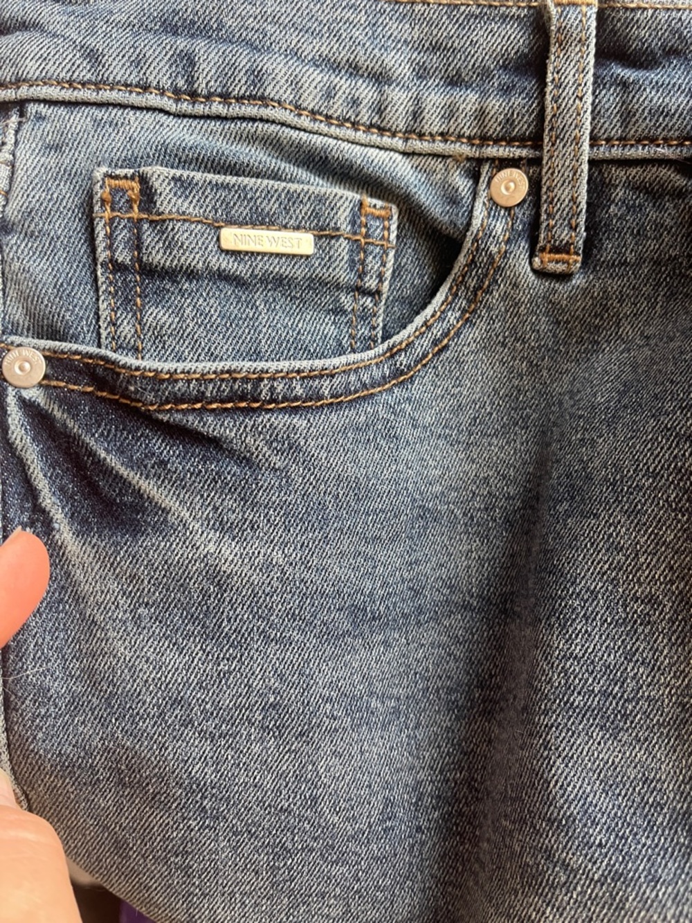 NEW Nine West Wide Leg High-Rise Jeans in Medium Wash Blue size 6 women’s NWT - Picture 10 of 10